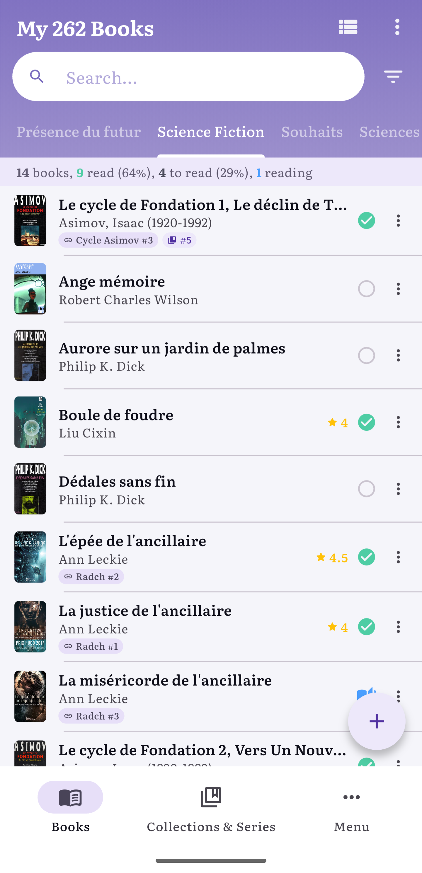 Books Tracker reading progress tracker with page slider and milestones