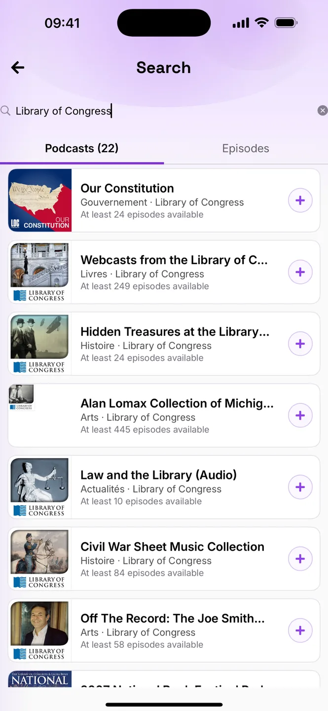 Podcast Tracker on iPhone: discover podcasts