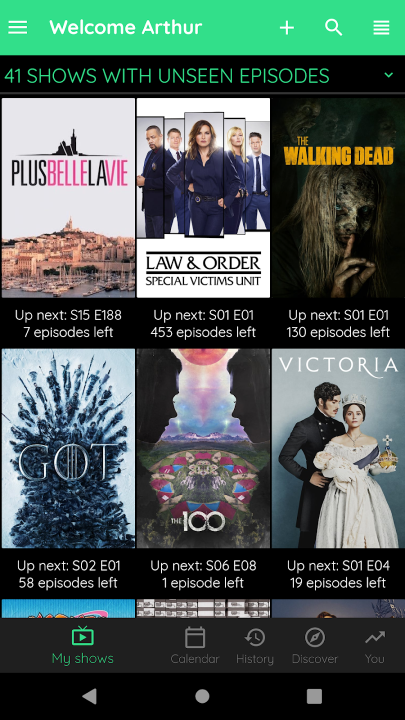 TV Shows & Movies Tracker screenshot 1